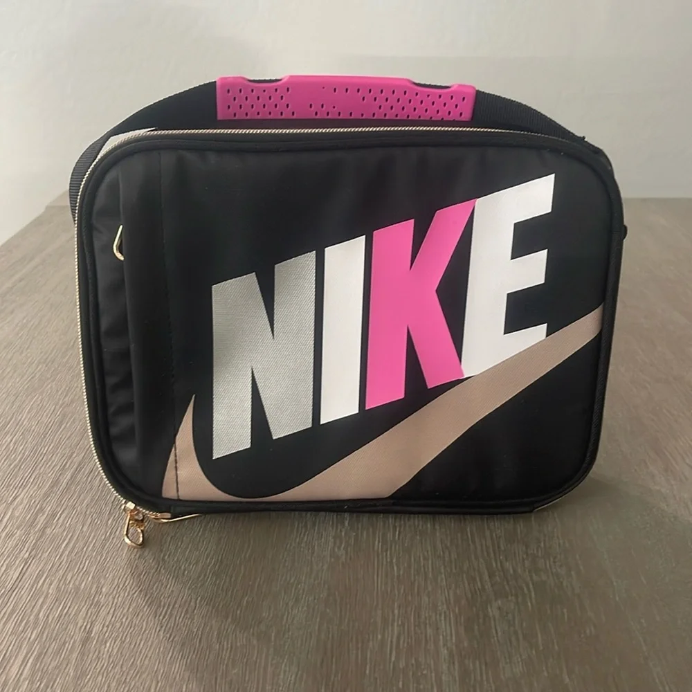 Nike insulated school or work lunchbox black and pink women’s or girl utility